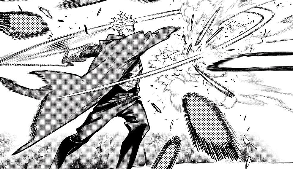 Enjin as seen in the most recent chapter (Image via Kodansha).